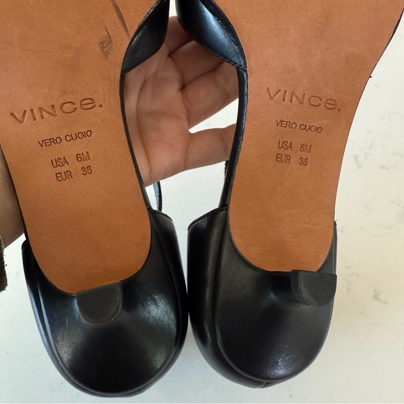 New Vince Chloe pointy toe kitten heel in black size: 6 - Picture 5 of 5